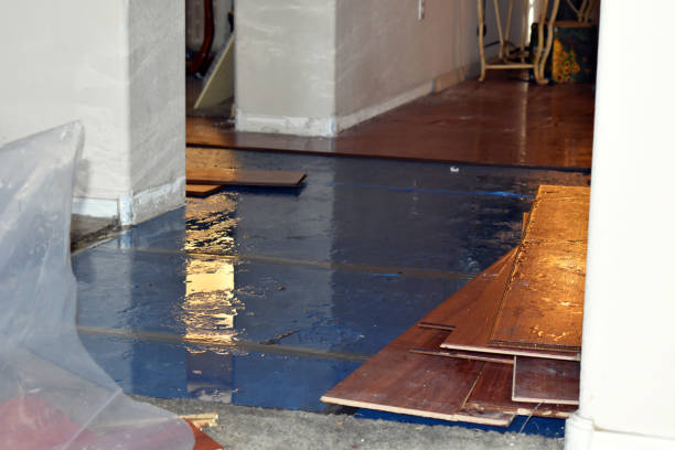 Professional Water Damage Restoration technician working in Block Island, RI